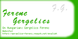 ferenc gergelics business card